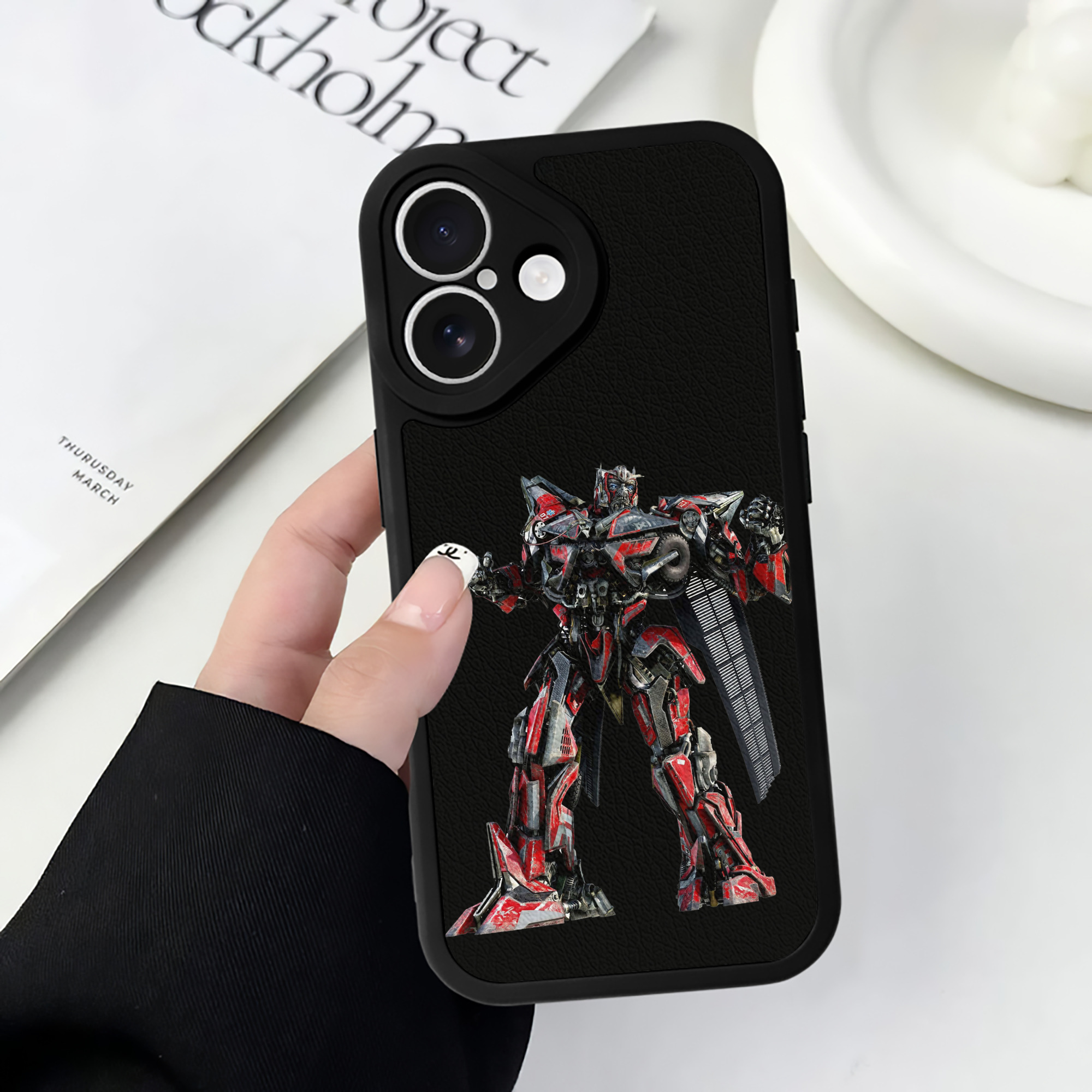 （画像用）  【iPhone 16シリーズ対応】シリコンスマホケース（レザー調） 材質：シリコン